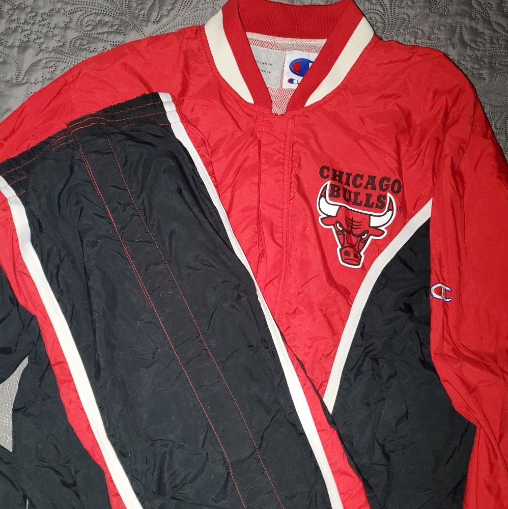 Chicago Bulls 1990's Warm up Suit - Champion